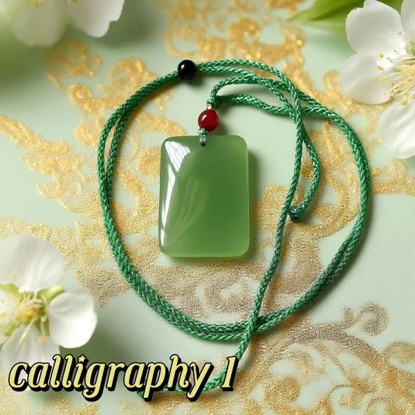 D149 Spring Green Rectangle Pendant