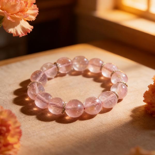 Frosted Pink Crystal Bowl