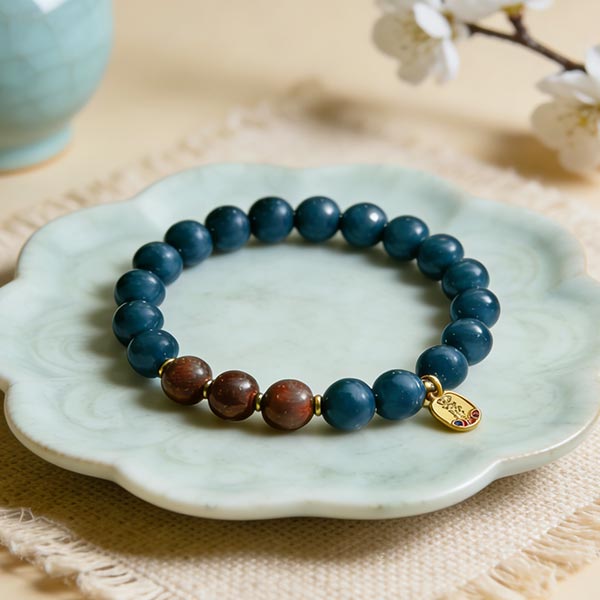 T37 Azure Obsidian Tranquility Bracelet