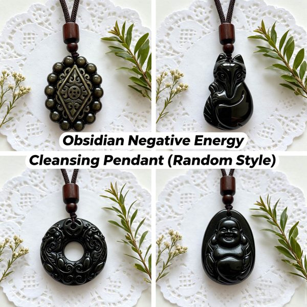 A21 A21 Obsidian Negative Energy Cleansing Pendant (Random Style)