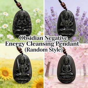 B01 Obsidian Negative Energy Cleansing Pendant (Random Style)