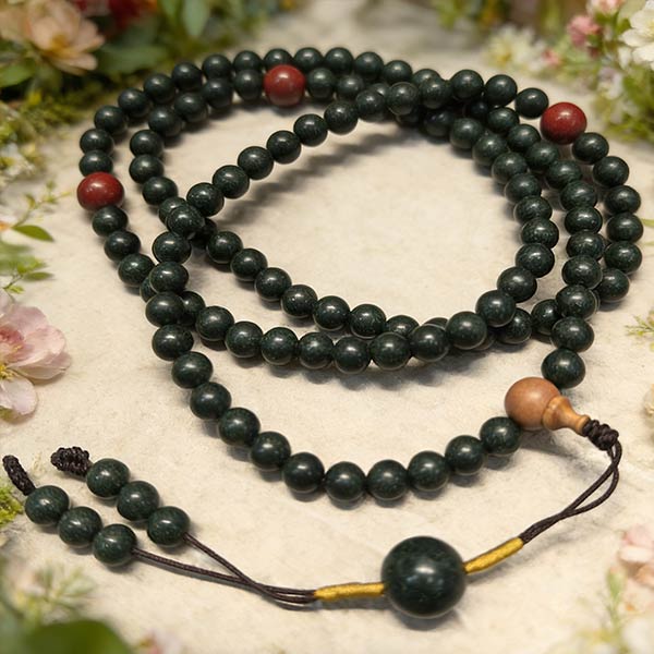 Y06 Mengling Five-Element Aromatherapy Bead Bracelet (Red & Green)
