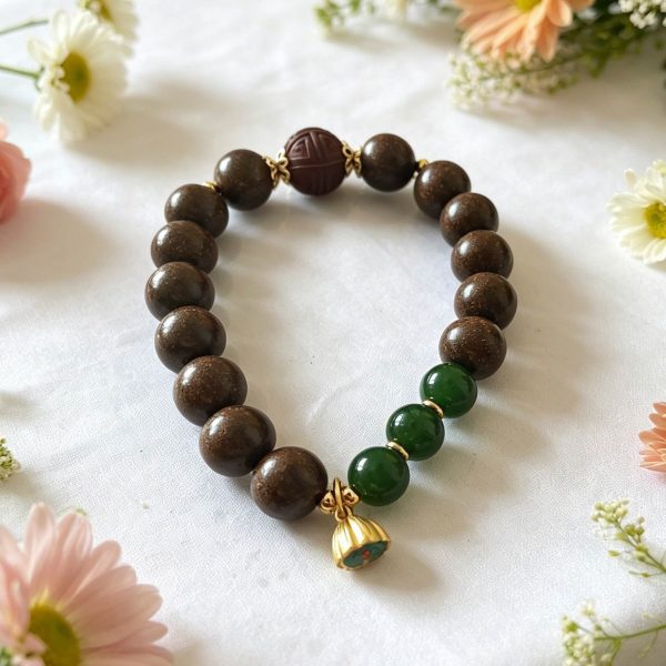 D21 Green Breath Gentle Whisper · Herbal Beads Bracelet